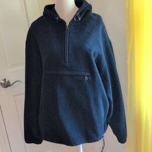 Men's Blue Hooded Wool Pullover